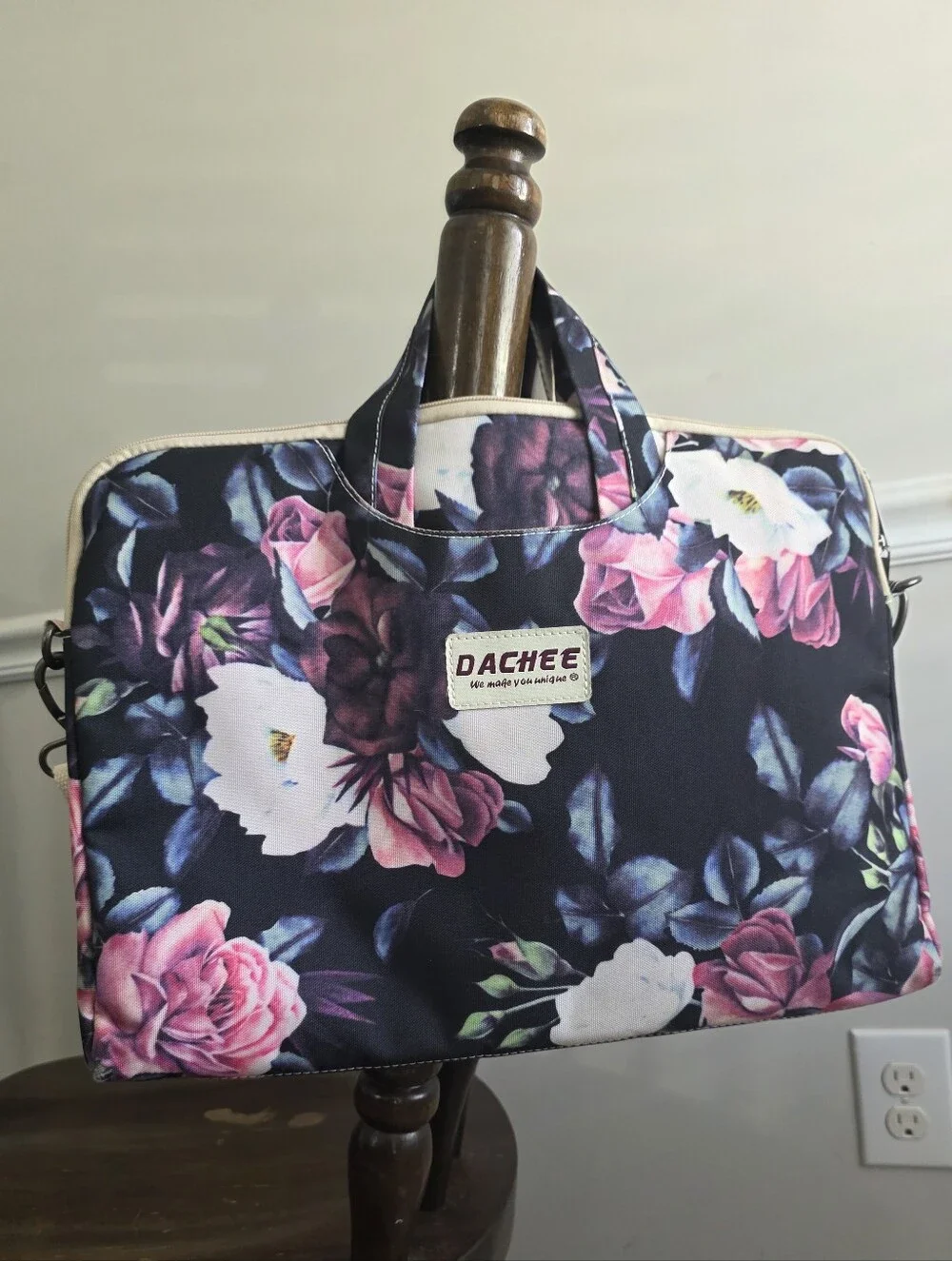 DACHEE Floral Laptop Bag 15 Inch Shoulder Messenger Case